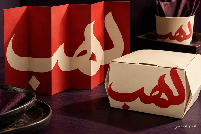 لهب — هوية مطعم وتغليف